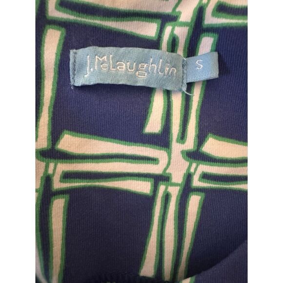 J. MCLAUGHLIN Sophia Print Geometric Catalina Cloth Sz Small Blue Green Summer - Picture 5 of 5
